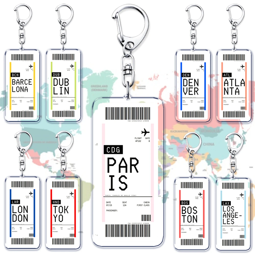 Tech Accessories For Travel - Pesawat tiket Boarding Pass gantungan kunci