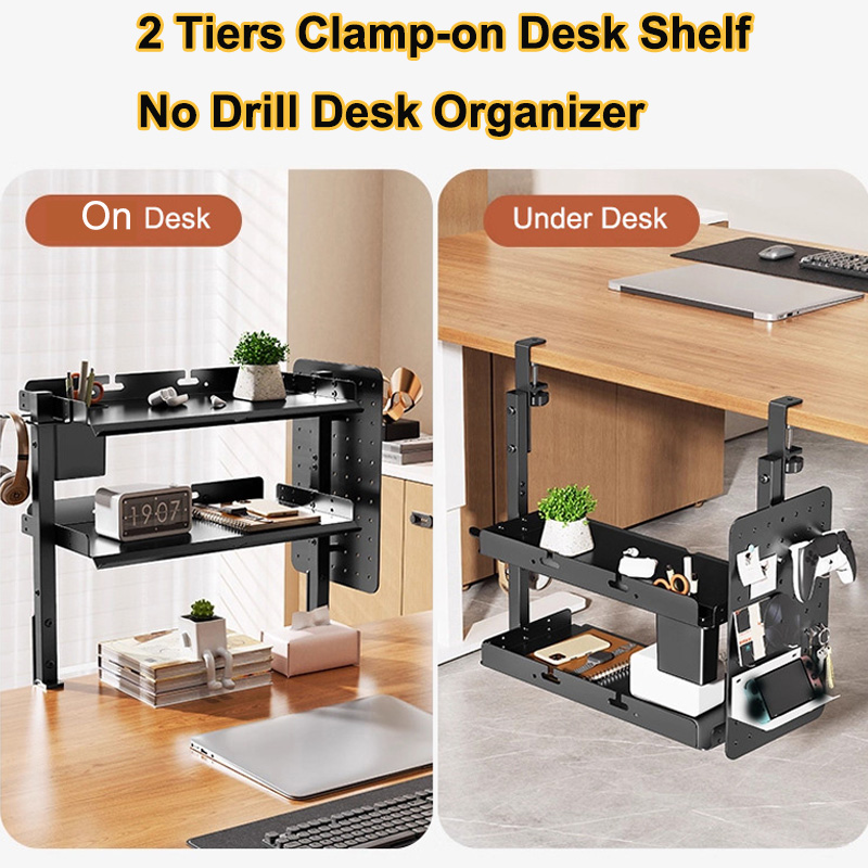 Rak Penyimpanan 2 Tingkat 14 I - Tech Accessories For Desk ulasan dan harga