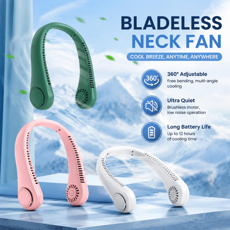 Kipas Leher Tanpa Baling-Balin - Usb Fan Silent ulasan dan harga