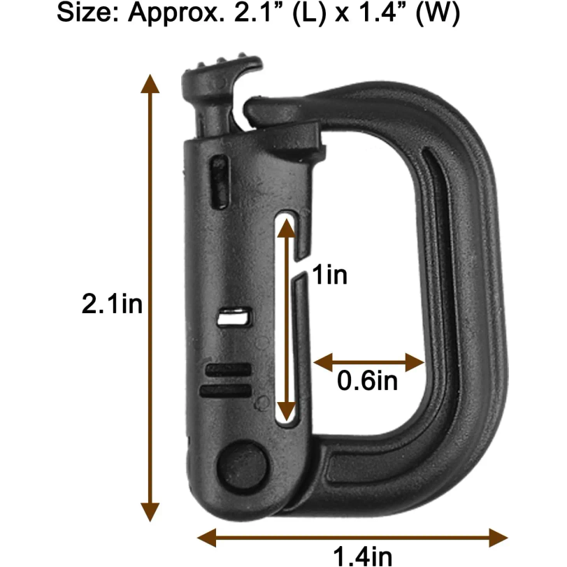 5 Buah Karabiner Taktis D-ring - Tech Accessories Pouch ulasan dan harga