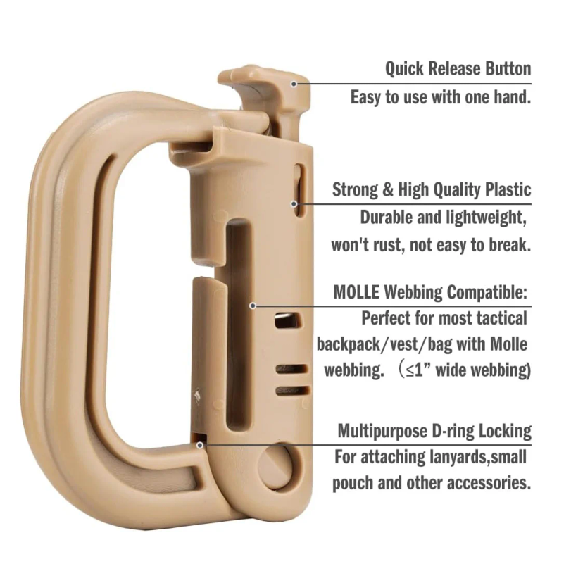 5 Buah Karabiner Taktis D-ring - Tech Accessories Pouch ulasan dan harga