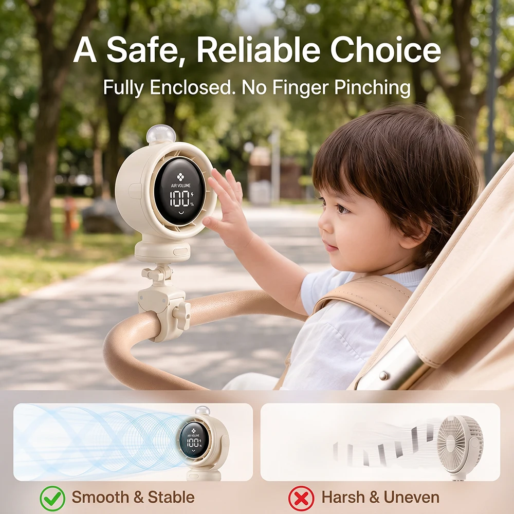 Kipas Stroller Portabel Baru 2 - Usb Fan Silent ulasan dan harga